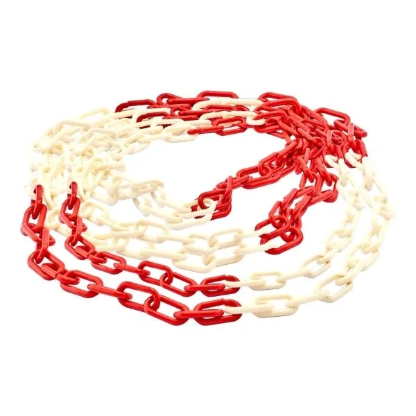 Kırmızı Beyaz 8mm Plastik Zincir